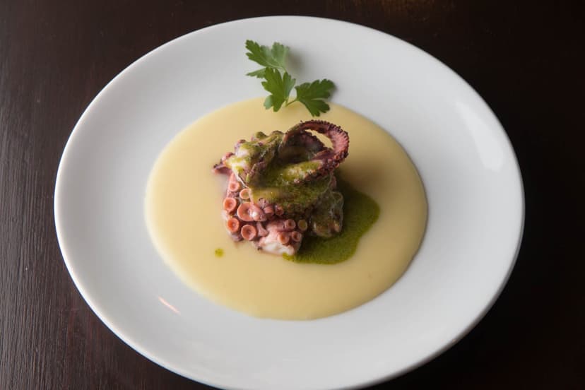 Roasted Octopus with Potato Cream